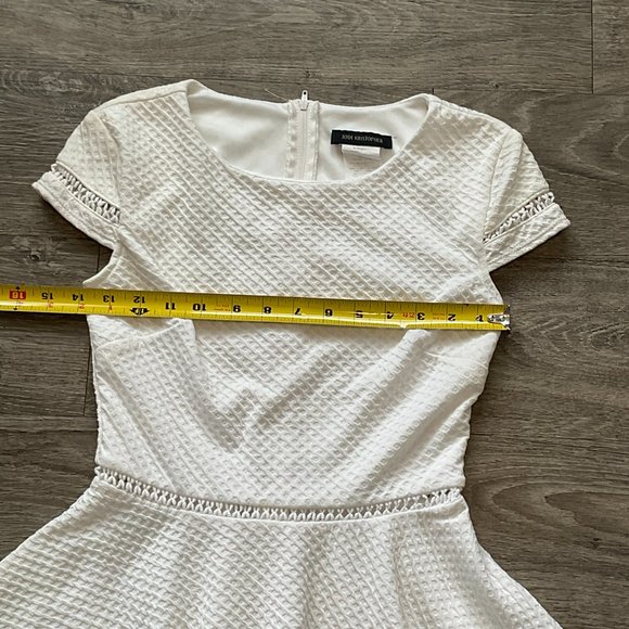 Jodi Kristopher Dress Juniors Size 3 White Short Sleeve Skater A Line Mini - Picture 5 of 6